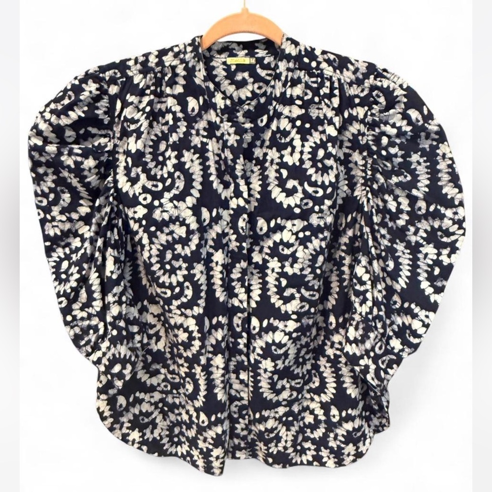 Elegant Navy and White Women's Top